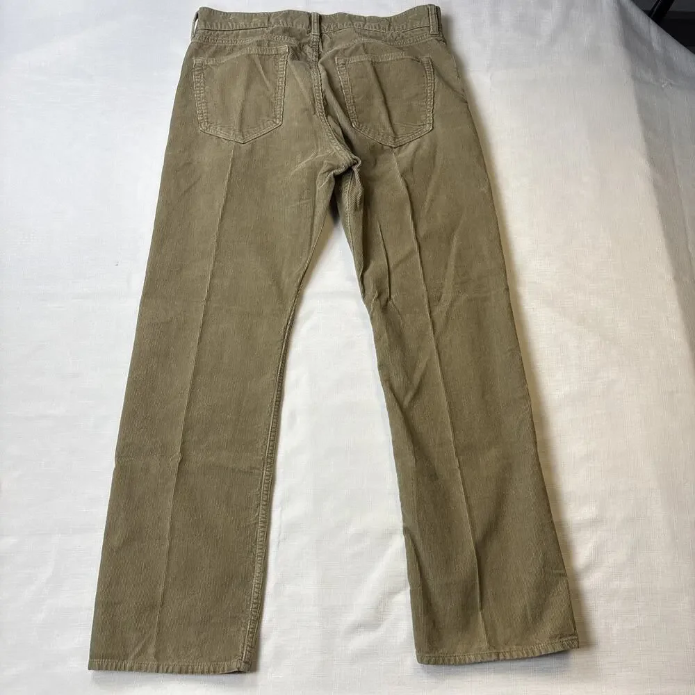 Banana Republic Pima Cotton Corduroy Jeans Pants Mens Size 36x32 Tan Meas 36x32